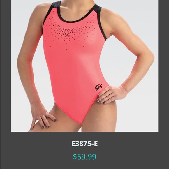 Neon Coral Tank Leotard - Picture 4 of 4